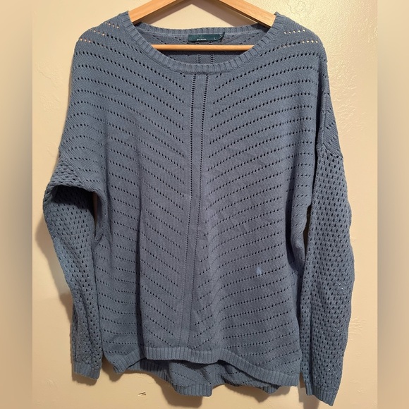 prAna Women's Parker Sweater Soft Open Knit in Dusty Skies Size Large Dolman Slv - Picture 5 of 10